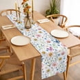 thumbnail image 3 of Table Runner 72 Inches Long for Kitchen Dining, Pink Spring Floral Dresser Scarf Farmhouse, Dining Table Decorations for Wedding/Parties, Elegant Pastoral Flowers Butterfly 14 x 72 In, 3 of 8
