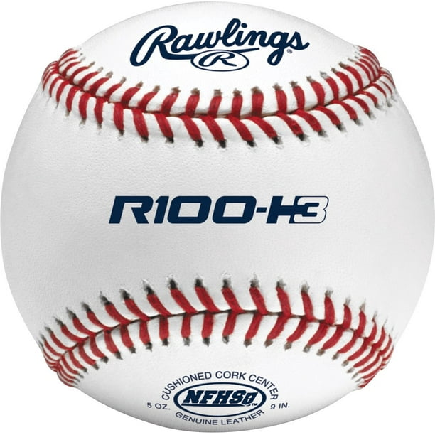 Rawlings | NFHS NOCSAE Pelotas de béisbol para juegos de secundaria | R100-H3 | Uso en juegos/prácticas | 12 unidades