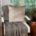thumbnail image 4 of Parkland Collection Druzy Taupe Solid Decorative Throw Pillow, 20 x 20 Cotton Blend Square Pillow, 4 of 7