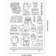 thumbnail image 3 of Sellos transparentes con diseños de animales: jirafa, gato, zorro, ratón, libros, globo terráqueo y reloj., 3 of 5