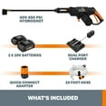Worx WG644 Hydroshot 20V Cordless Power Washer Pressure Cleaner with