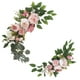 thumbnail image 1 of 2 piezas de arco de boda artesanal con flores y hojas verdes artificiales Opción 1 C, 1 of 9