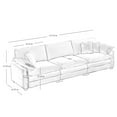 thumbnail image 6 of Modern Retro-Style Family Sofa Set with Ergonomic Deep Seat Design & Memory Foam Cushions, Plush Tan Corduroy Fabric for Home Theater & Living Room (2-Piece Set: 2-Seater + 3-Seater), 6 of 9
