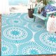 thumbnail image 1 of Alfombra de exterior Ilead, 152 x 244 cm, impermeable y reversible, color verde azulado, 1 of 8