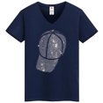 thumbnail image 1 of Camiseta de manga corta con gorro de diamantes de imitación rediseñado en negro para mujer, estilo nuevo de 2023, camiseta de cuerpo moderno de calle de longitud media a la moda, 1 of 4