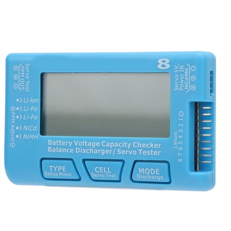 Riousery RC 8 Digital Battery Capacity Checker Controller LCD Backlight Tester