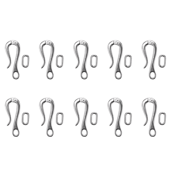 10X 100mm Pelican Hook & Eye with Quick Release Link Stainless Steel 316 Marine Boat Hardware