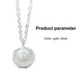 thumbnail image 7 of UDIYO Necklace Faux Pearl Elegant Alloy Shell Pendant Necklace for Dating, 7 of 7
