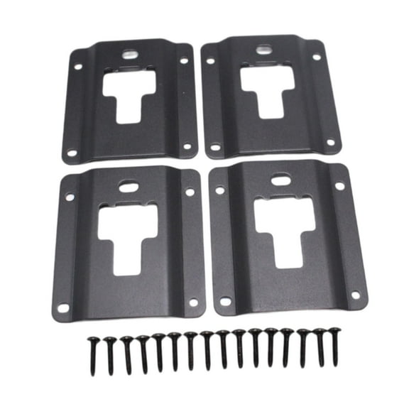 4 Set Bed Brackets Truck Bed Tie Down Interface Plates Heavy Duty Metal for Ford F-150 Pickups Crew Cab