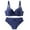Blue, variant on ZSQDM 2 Piece Underwear Set For Women Bras And Regular Fit Comfort Padded Bra And Panty Wireless Bralette