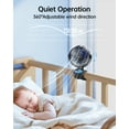 thumbnail image 6 of SWEETFULL Portable Stroller Fan with Display 4000mAh Battery Powered Mini Clip On Fan, 4-Speed Rechargeable Small Personal Cooling for Baby Car Seat Crib Travel, 6 of 7