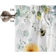 thumbnail image 3 of Rdsfhsp Window Valances Eucalyptus Leaf Flower Yellow Dandelion Farmhouse Valance for Living Room, Rod Pocket Valances Small Kitchen Curtain Valance Light Filtering Bathroom Decor Curtain 54"x18", 3 of 5