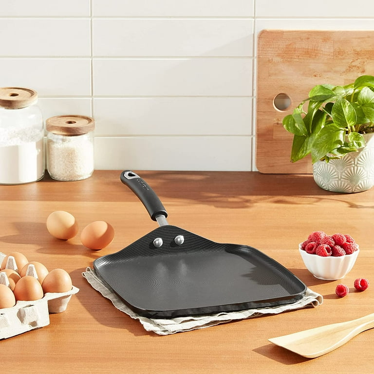 Circulon Aluminum Non stick Square Griddle Metallic Black 11 Inch Walmart