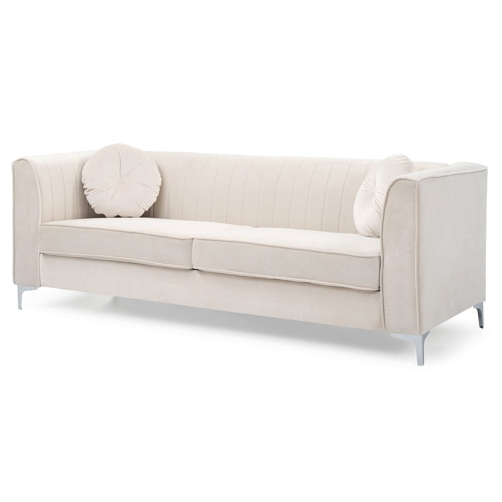 Glory Furniture Delray Sofa in Ivory Color