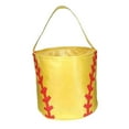 thumbnail image 4 of Tachiuwa Easter Eggs Bags Easter Bunny Baskets Sports Balls Printing Candies Bucket Tote Bag for Children Kids Yellow Softball, 4 of 10