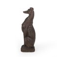 thumbnail image 2 of GDF Studio Mariely Outdoor Caste Stone Greyhound Dog Garden Statue, Dark Brown, 2 of 8