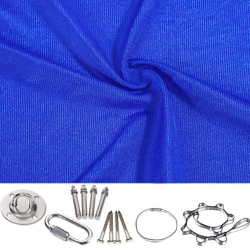 Ropa de doble capa Columpio interior Hamaca colgante Silla Lycra Cuddle Pod Terapia Columpios para autismo Niño con necesidades especiales (Azul)