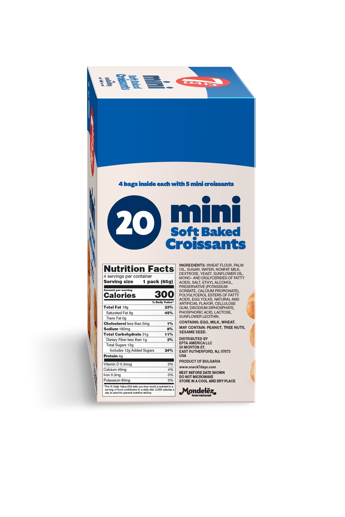 7Days Mini Croissants, Vanilla, Breakfast On the Go, Non-GMO (Pack of 4)