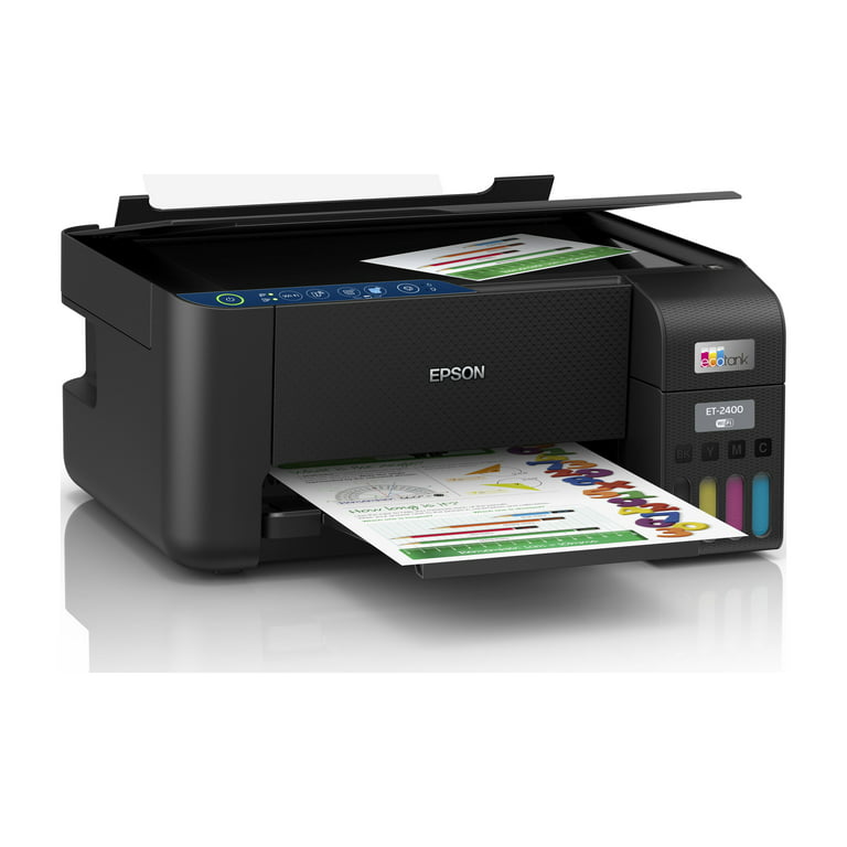 Epson EcoTank ET-2400 Wireless Color All-in-One Cartridge-Free Supertank  Printer with Scan and Copy 