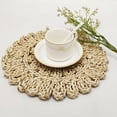 thumbnail image 5 of Big Save!Natural Straw Woven Placemat, Corn Husk Flower Mat, 38cm Heat Insulation Non-Slip Placemat, 5 of 9