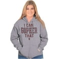 thumbnail image 3 of Minnesota I Can Go For That Funny Pun Unisex Fleece Graphic Zip Up Hoodie Brisco Brands 2X, 3 of 5