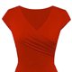 thumbnail image 3 of Vestidos de moda para mujer Vestidos de de noche, manga casquillo, tal grande, línea a, cuello en V cruzado, cinturo Rojo 2XL BLESIY Vestido de fiesta casual Swing, 3 of 8