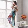 thumbnail image 3 of Fotbe Colorful Abstract Waves Women's Pajama Pants,Sleepwear Pants,Pj Bottoms Drawstring And Pockets-X-Large, 3 of 7