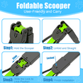 thumbnail image 4 of WVacFre 28 inch Green Black 480G  Pooper Scooper for Dogs and Cats,Foldable Long Handled Pet Poop Shovel Clean Pick up Grabber, 4 of 6
