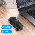 thumbnail image 4 of PloutoRich Wireless Mouse Cool Car Shape Mouse 2.4GHz Optical Cordless Mice with USB Receiver for Laptop PC Computer, Black, 4 of 10