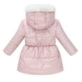 thumbnail image 4 of Hpgjzj 4-11 Years Girl's Long Winter Warm Parka Sherpa Trimmed Collar Puffer Ski Jacket Coat, 4 of 7