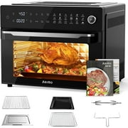 Aeitto32-Quart PRO Large Air Fryer Oven| Toaster Oven Combo | with Rotisserie, Dehydrator and Full Accessories | 19-In-1 Digital Airfryer | Fit 13" Pizza, 9pcs Toast, 1800w, Black