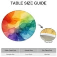 thumbnail image 6 of Colorful Tie Dye Blot Pattern Round Fitted Tablecloth with Elastic Edge,Dining Table Cover Waterproof,Outdoor Round Tablecloth for Camping,Dining,Indoor and Outdoor, 6 of 7