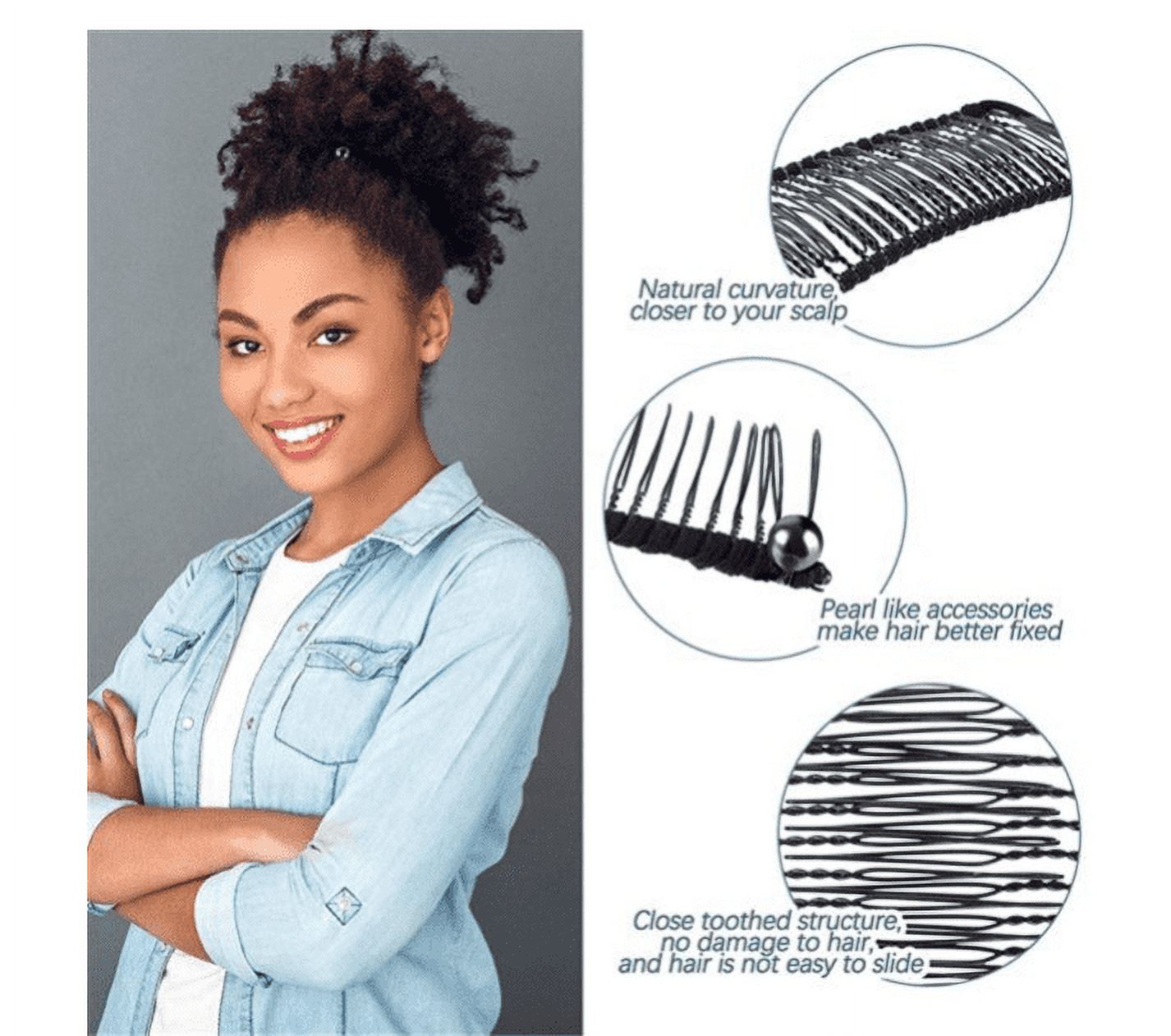 Melody Black Spring Lock Banana Hair Clip – 5-Inch Plastic Claw Grip Comb