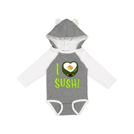 

Inktastic I Love Sushi- cute Gift Baby Boy or Baby Girl Long Sleeve Bodysuit