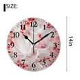 thumbnail image 2 of 14 Inch Wall Clock Battery Operated Silent Clock Decorative for Office, Kitchen, Outdoor, Living Room，Beautiful Cherry Blossom Flower Branch Pattern Watercolor Graceful, 2 of 4
