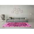 thumbnail image 3 of Ahgly Company Indoor Square Abstract Pink Modern Area Rugs, 5' Square, 3 of 4