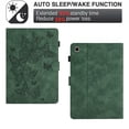 thumbnail image 5 of Case for Samsung Galaxy Tab A9+ 11.0" 2023 SM-X210 / SM-X215 / SM-X216B, Embossed PU Leather Folio Stand Cover Drop Protective with Auto Wake/Sleep & Card Slots & Pen Holder - Green, 5 of 5
