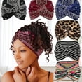 thumbnail image 4 of 6PCS Printed Cross Yoga Headband, Boho Style & Paisley Print Hair Band Wide Elastic Hair Band, Boho Bandeau, Twist Headbands For Women, Style Meets Comfort (6PCS B), 4 of 5