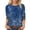 C-Blue286, variant on DHFJKG 3/4 Sleeve T Shirts For Women Crew Neck Floral Printed Loose Fit Spring Summer Top Bohemian Beach Vacation Clothes Versatile Tops
