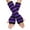Purple, variant on Seductiva Gloves Mittens Women's Winter Warm and Fashionable Color Blocked Pinstripe Knitted Fingerless Gloves