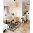thumbnail image 4 of Boho Flowers Bath Rug 2x3ft Woven Bathroom Entryway Runner Rug,Tribal Bohemian Colorful Traditional Floral Washable Living Room Hallway Bedroom Kitchen Carpet with Tassels,Indoor Outdoor Doormat, 4 of 5