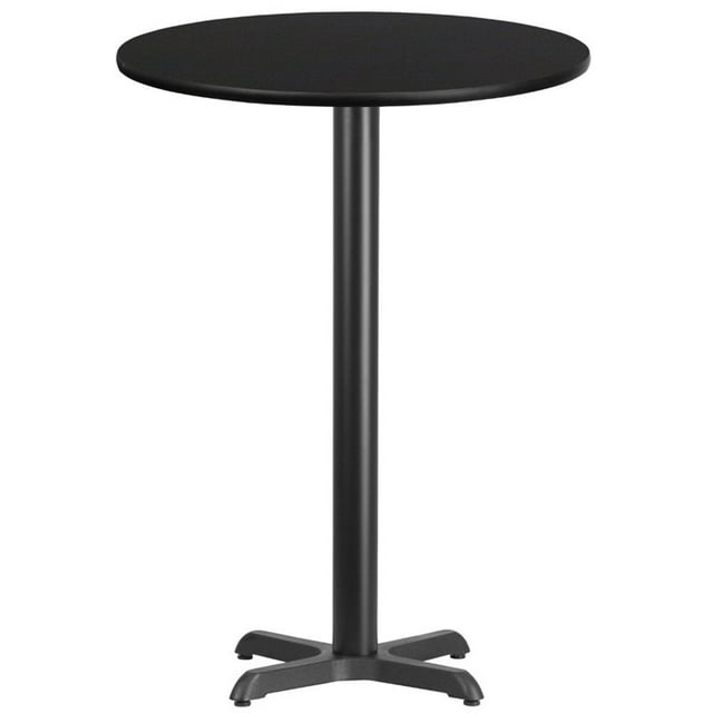 Bowery Hill 30" Round Restaurant Bar Table in Black
