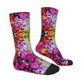 thumbnail image 3 of Uemuo Colorful Tie Dye Stained Glass 3 Pattern Women's Crew Socks, Soft Durable Breathable Moisture-Wicking with Odor Control Cotton socks, 3 of 9