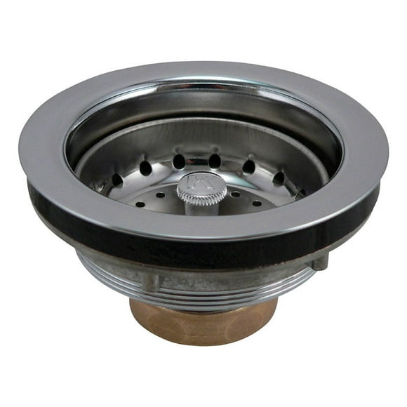 Colador de fregadero Plumb Pak, latón cromado, 8,9 cm con acero inoxidable