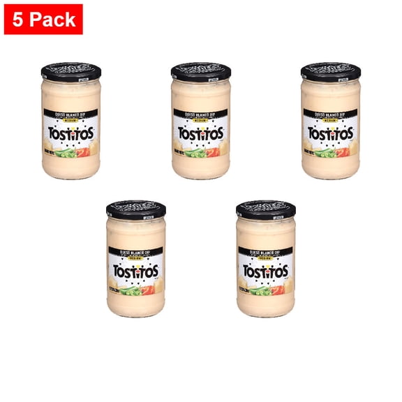 Tostitos Medium Queso Blanco Dip 23 oz - 5 Pack