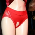 thumbnail image 5 of uublik Lace Panties for Women Red Hallowed Out Women' s Underwear Lightweight Soft Lace High Waist Panties, 5 of 5