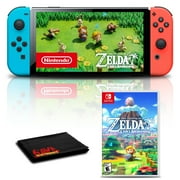 Nintendo Switch OLED Neon Blue/Red with The Legend of Zelda Links Awakening Game