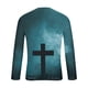 thumbnail image 4 of Blusas y camisas de manga larga con cuello redondo para hombre, blusas casuales de manga larga con cuello redondo, blusas estampadas, blusas de poliéster para hombre, 4 of 5