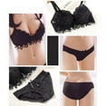 thumbnail image 2 of Women Push Up Bra Sets Floral Lace Bra + Panties Underwear Set Underwire Brassiere Outfit, 2 of 8