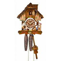 Cuckoo Clock Black Forest house with moving wood chopper